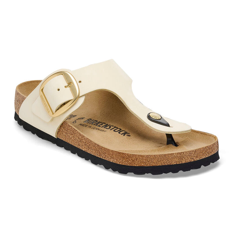 Birkenstock Womens Gizeh Big Buckle Nubuck Leather Sandals - Regular/Wide