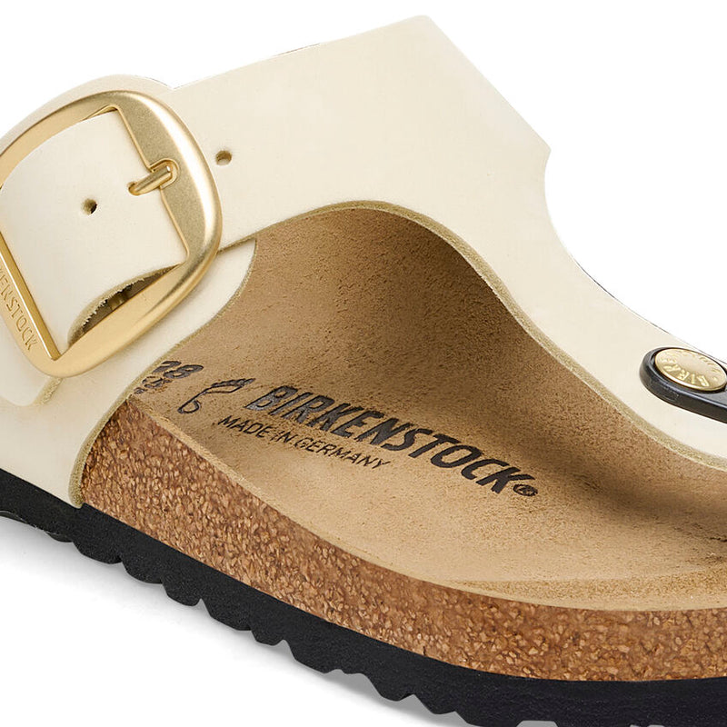 Birkenstock Womens Gizeh Big Buckle Nubuck Leather Sandals - Regular/Wide