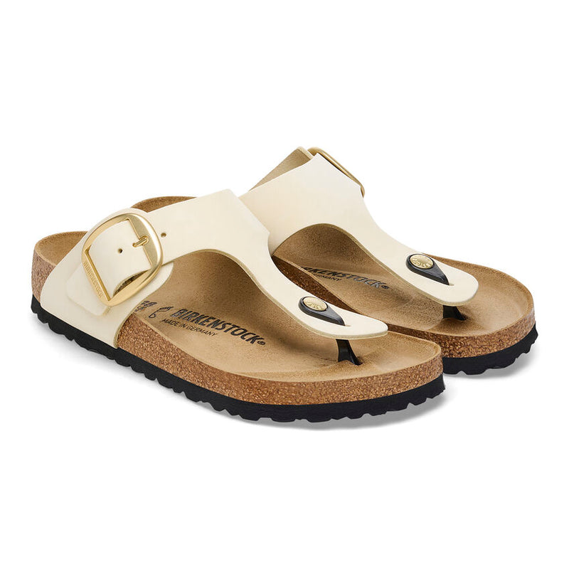 Birkenstock Womens Gizeh Big Buckle Nubuck Leather Sandals - Regular/Wide