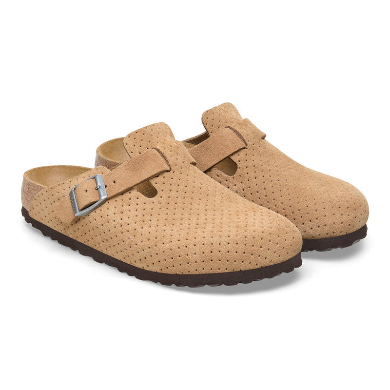 Birkenstock Boston Suede Embossed Clogs - Medium/Narrow
