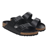 Birkenstock Womens Arizona Woven Embossed Leather Sandals - Regular/Wide
