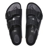 Birkenstock Womens Arizona Woven Embossed Leather Sandals - Regular/Wide