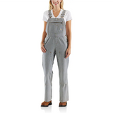 Carhartt Womens Railroad Stripe Denim Bib Overalls