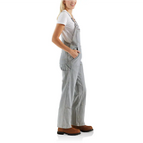 Carhartt Womens Railroad Stripe Denim Bib Overalls
