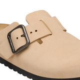 Birkenstock Boston Wire Buckle Nubuck Leather Clogs - Regular/Wide