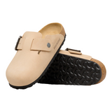Birkenstock Boston Wire Buckle Nubuck Leather Clogs - Regular/Wide