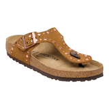 Birkenstock Womens Gizeh Rivets Suede Leather Sandals - Regular/Wide