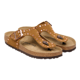 Birkenstock Womens Gizeh Rivets Suede Leather Sandals - Regular/Wide