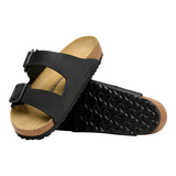 Birkenstock Arizona Wire Buckle Nubuck Leather Sandals - Regular/Wide