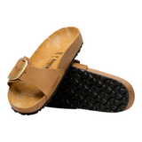 Birkenstock Womens Madrid Big Buckle Nubuck Leather Sandals - Medium/Narrow