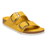 Birkenstock Womens Arizona Big Buckle Natural Leather Patent Sandals - Medium/Narrow