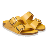 Birkenstock Womens Arizona Big Buckle Natural Leather Patent Sandals - Medium/Narrow