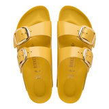 Birkenstock Womens Arizona Big Buckle Natural Leather Patent Sandals - Medium/Narrow