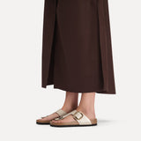 Birkenstocks Gizeh Big Buckle Natural Leather Patent Sandals