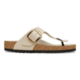 Birkenstocks Gizeh Big Buckle Natural Leather Patent Sandals