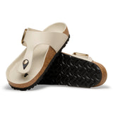 Birkenstocks Gizeh Big Buckle Natural Leather Patent Sandals