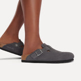 Birkenstock Boston Soft Footbed Suede Leather Clogs