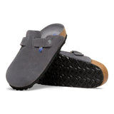 Birkenstock Boston Soft Footbed Suede Leather Clogs