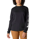 Carhartt Womens Loose Fit Heavyweight Logo Graphic Long Sleeve T-Shirt