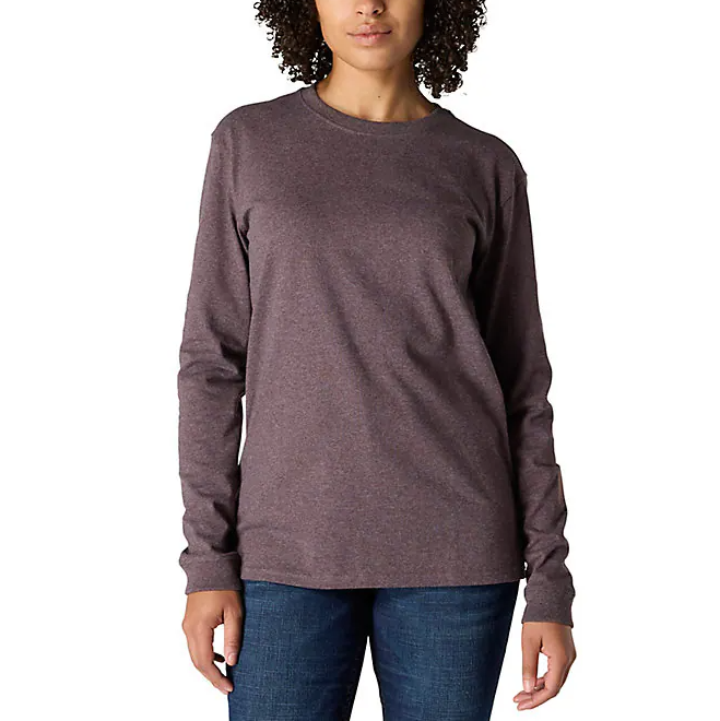 Carhartt Womens Loose Fit Heavyweight Logo Graphic Long Sleeve T-Shirt