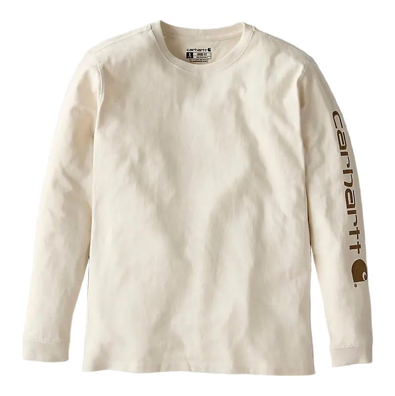 Carhartt Womens Loose Fit Heavyweight Logo Graphic Long Sleeve T-Shirt