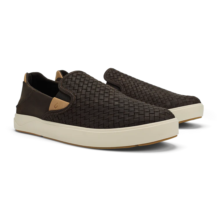 OluKai Mens Lae'ahi Lauhala Woven Leather Shoes