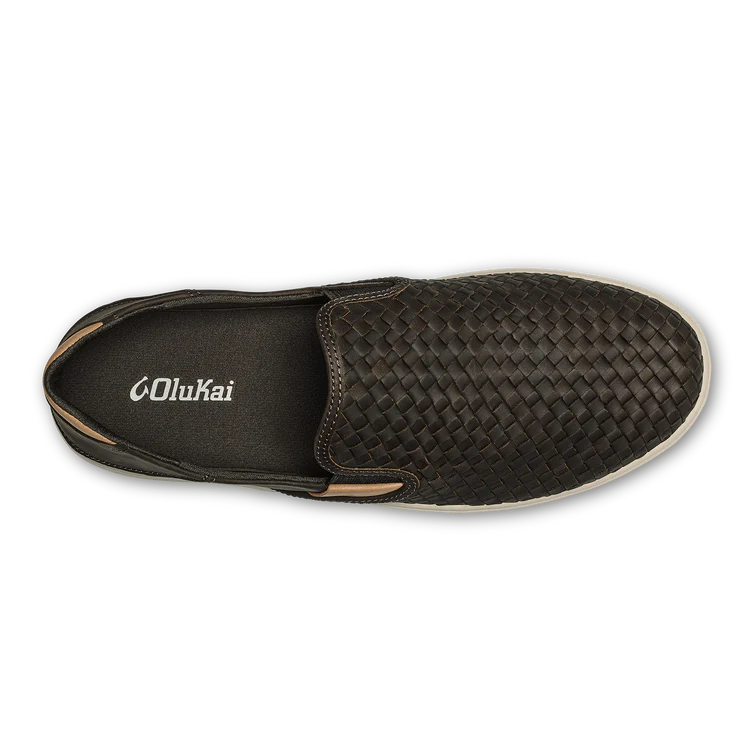 OluKai Mens Lae'ahi Lauhala Woven Leather Shoes
