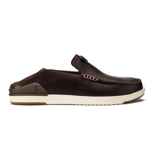 OluKai Mens Kākaha Leather Slip-On Shoes