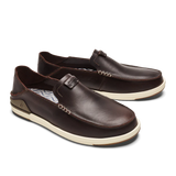 OluKai Mens Kākaha Leather Slip-On Shoes