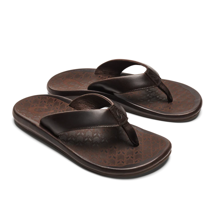 OluKai Mens ‘Ilikai Leather Beach Sandal