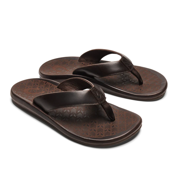 OluKai Mens ‘Ilikai Leather Beach Sandal