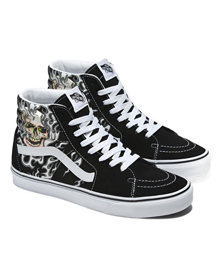 Vans SK8-Hi Sneakers - Unisex Sizing - Dia De Los Muertos Black/White