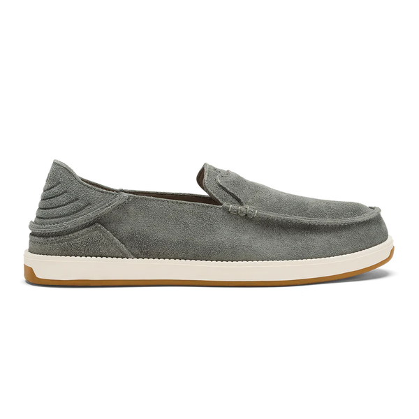 OluKai Mens Kākaha Nia Leather Slip-On Shoes