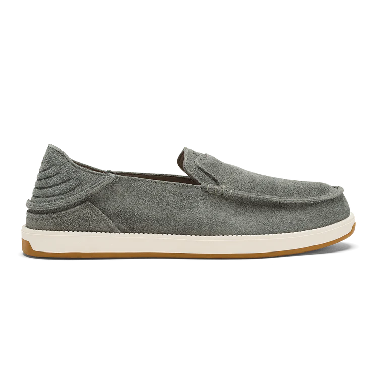 OluKai Mens Kākaha Nia Leather Slip-On Shoes