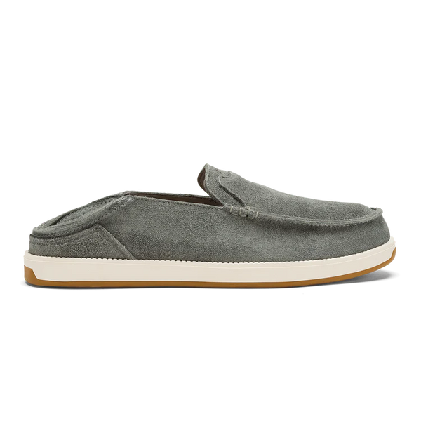 OluKai Mens Kākaha Nia Leather Slip-On Shoes