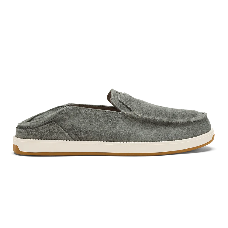 OluKai Mens Kākaha Nia Leather Slip-On Shoes