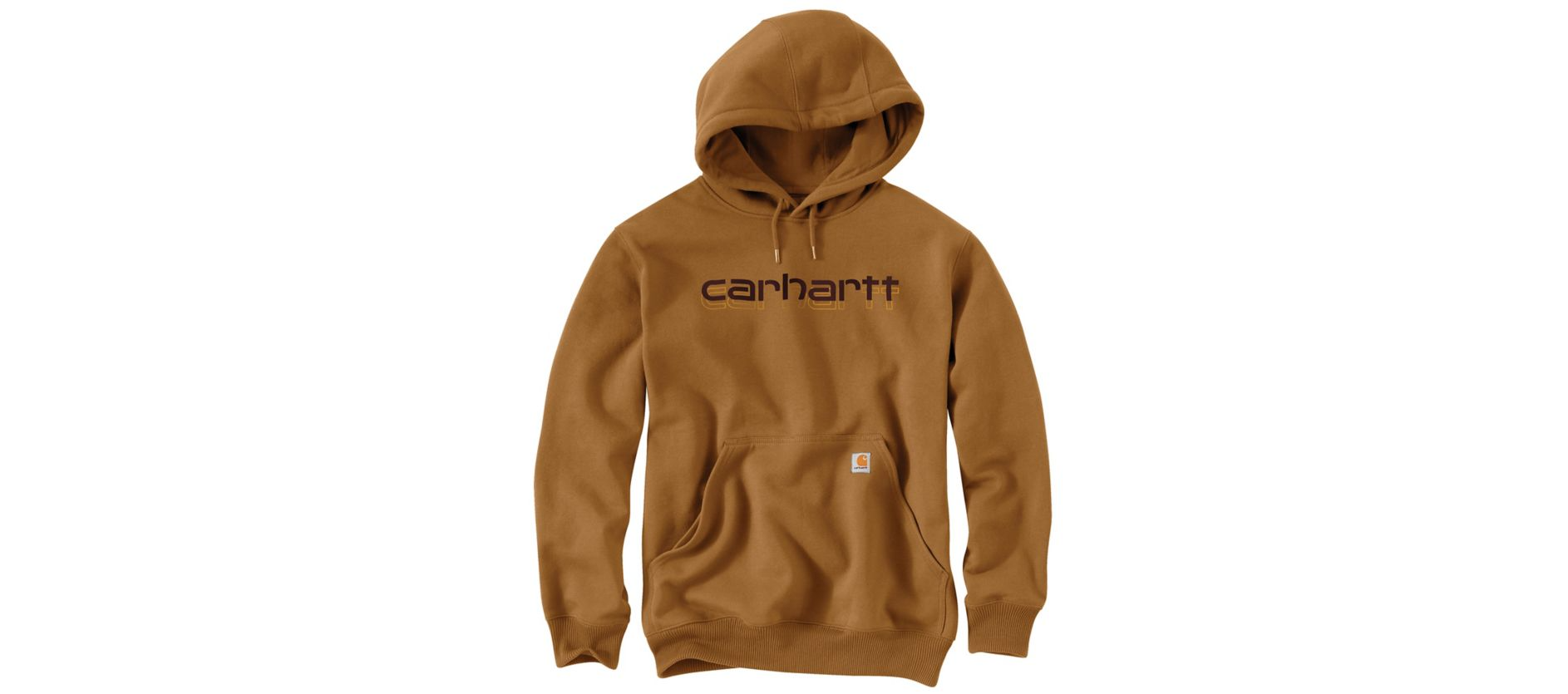 Carhartt Mens Rain Defender Loose Fit Midweight Logo Graphic Fleece Hoodie