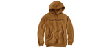 Carhartt Mens Rain Defender Loose Fit Midweight Logo Graphic Fleece Hoodie