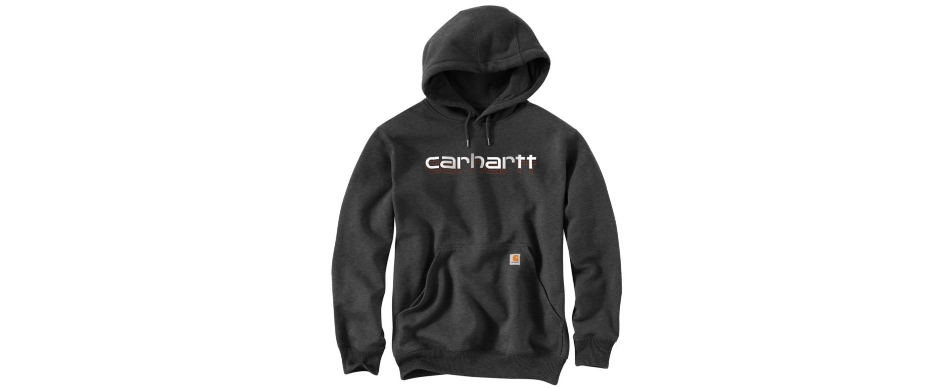 Carhartt Mens Rain Defender Loose Fit Midweight Logo Graphic Fleece Hoodie