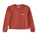 Carhartt Womens Tencel Fiber Series Loose Fit Crewneck Pocket Long Sleeve T-Shirt