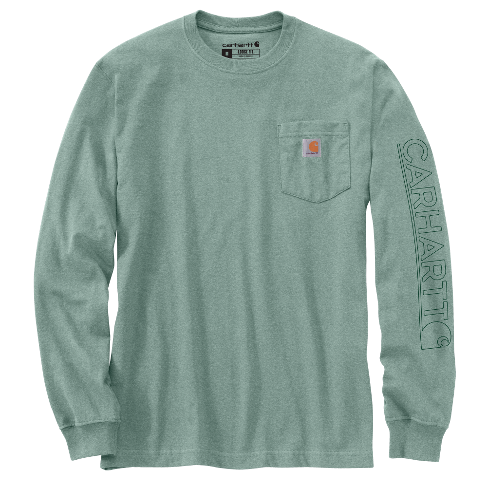 Carhartt Mens Loose Heavyweight Long Sleeve Pocket T-Shirt Carhartt Mens Loose Heavyweight Long Sleeve Pocket T-Shirt