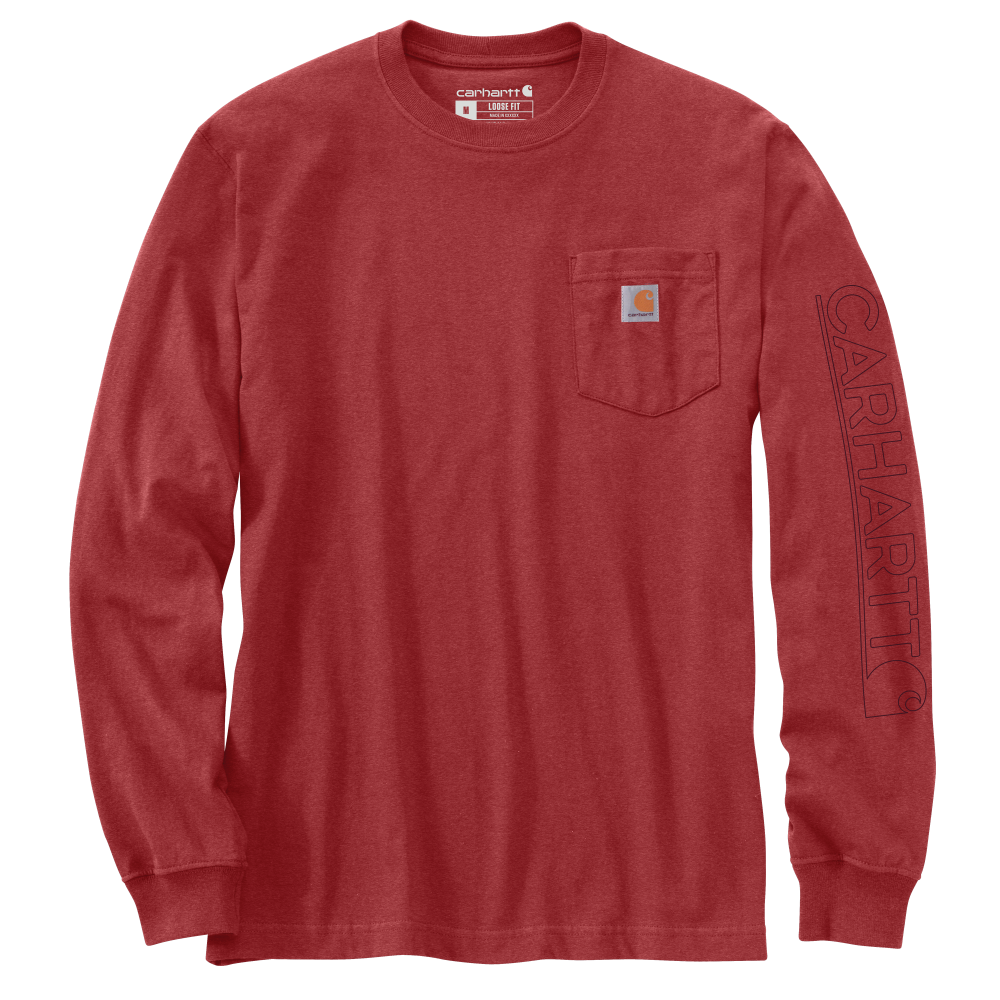 Carhartt Mens Loose Heavyweight Long Sleeve Pocket T-Shirt