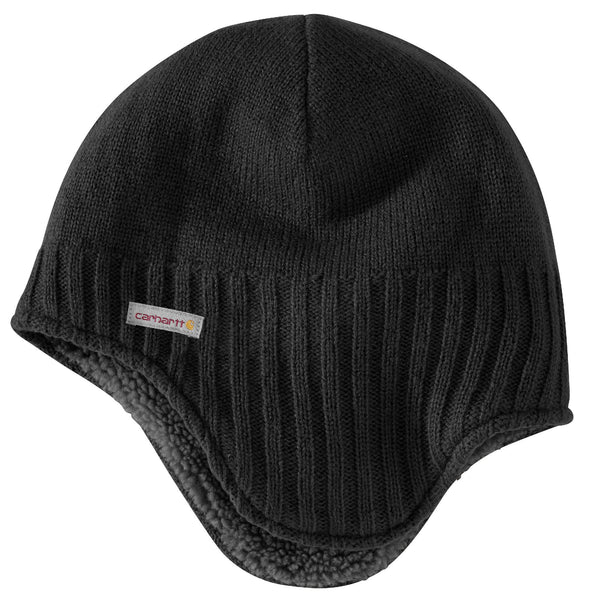 carhartt Mens Knit Sherpa Lined Earflap Hat
