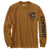 Carhartt Mens Relaxed Fit Heavy Weight Long Sleeve Pocket T-Shirt