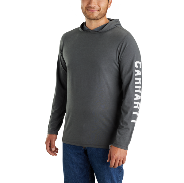 Carhartt Mens Force Relaxed Fit Midweight Long Sleeve Hooded T-Shirt