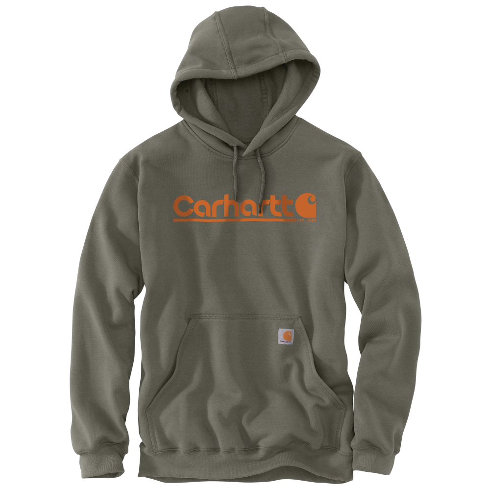 Carhartt Mens Rain Defender Graphic Fleece Pullover Hoodie