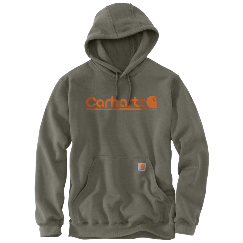 Carhartt Mens Rain Defender Graphic Fleece Pullover Hoodie