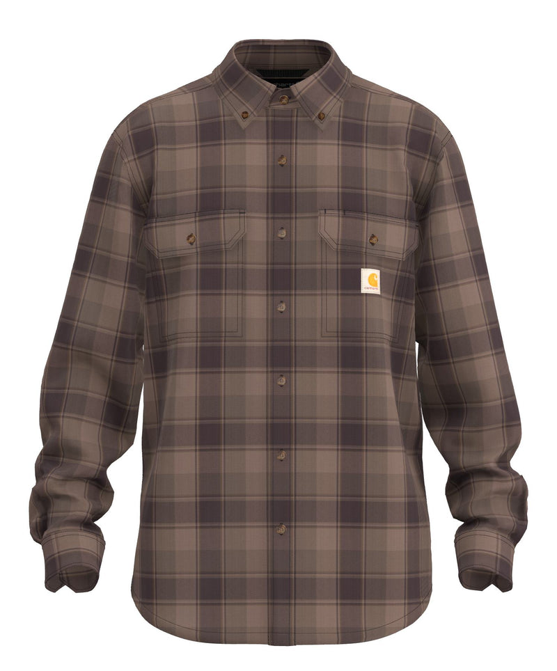 carhartt Mens Loose Fit Midweight Plaid Long Sleeve Shirt