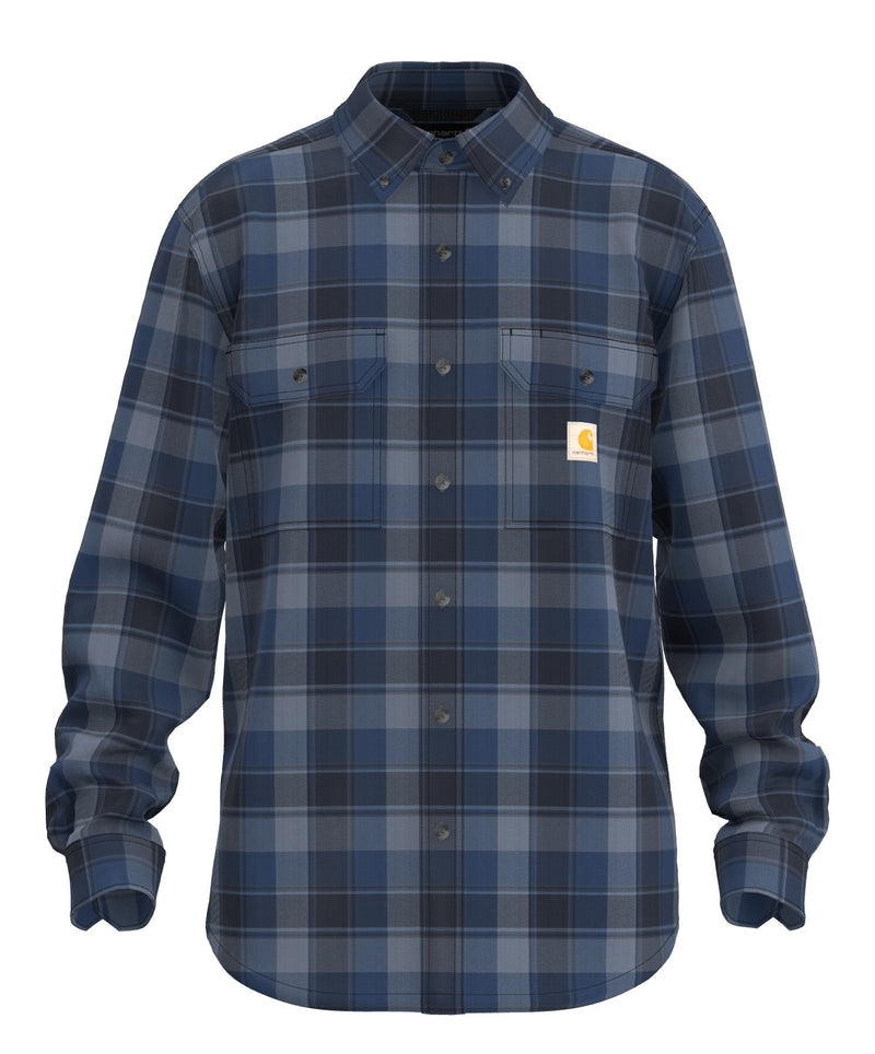 carhartt Mens Loose Fit Midweight Plaid Long Sleeve Shirt