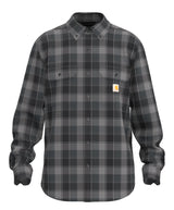 carhartt Mens Loose Fit Midweight Plaid Long Sleeve Shirt